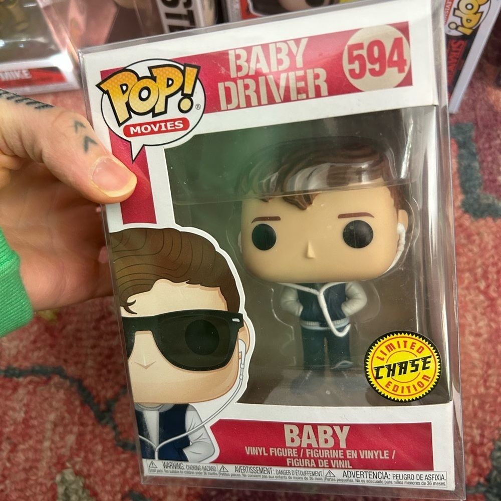 Funko Pop Baby Driver #594 Baby Limited Edition Chase Used Protector Included - Picture 2 of 7